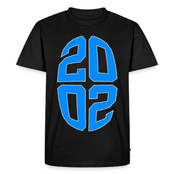 24 ANS 2002 24E ANNIVERSAIRE - T-shirt Premium bio Homme - noir - Devant - Nico (187cm)