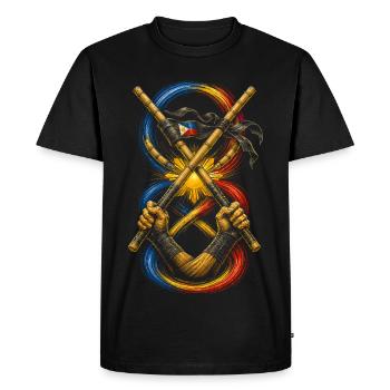Escrima Arnis Arts Martiaux - T-shirt Premium bio Homme - noir - Devant - Nico (187cm)
