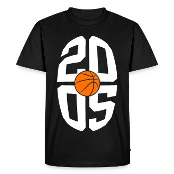 BORN 2005 BASKETBALL 21ST BIRTHDAY - Men's Premium Organic T-Shirt - black - Front - Nico (187cm)