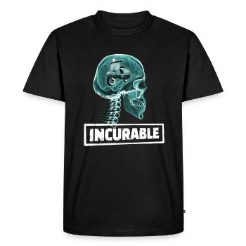 ROLLER UNHEILBAR RÖNTGEN ROLLERFAHRER GESCHENK - Männer Premium Bio T-Shirt - Schwarz - Vorne - Nico (187cm)