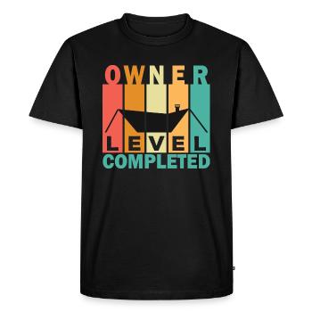 Fiers propriétaires niveau famille complète - T-shirt Premium bio Homme - noir - Devant - Nico (187cm)