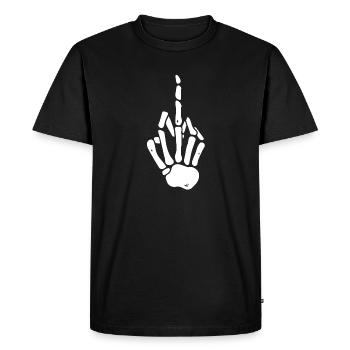 Middle finger skeleton - Men's Premium Organic T-Shirt - black - Front - Nico (187cm)