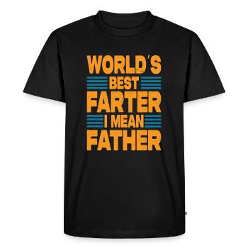 Le meilleur farter du monde, je veux dire père - T-shirt Premium bio Homme - noir - Devant - Nico (187cm)