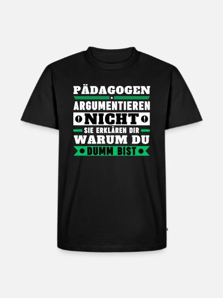 Educators don’t argue - Men's Premium Organic T-Shirt - black