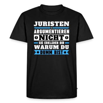 Les avocats ne discutent pas - T-shirt Premium bio Homme - noir - Devant - Nico (187cm)