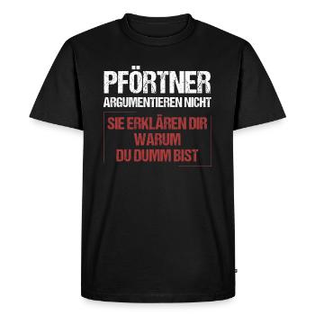 Gatekeepers don't argue - Men's Premium Organic T-Shirt - black - Front - Nico (187cm)