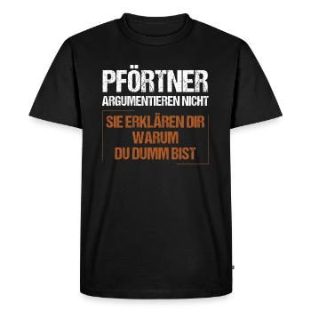 Gatekeepers don't argue - Men's Premium Organic T-Shirt - black - Front - Nico (187cm)