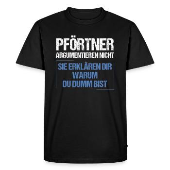 Gatekeepers don't argue - Men's Premium Organic T-Shirt - black - Front - Nico (187cm)