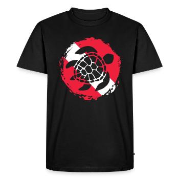Diving Turtla Underwater Exploration Deep Sea - Men's Premium Organic T-Shirt - black - Front - Nico (187cm)