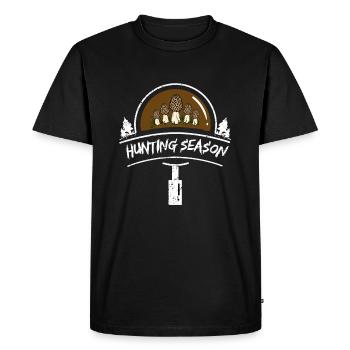 Drôle de cadeau de saison de chasse aux champignons - T-shirt Premium bio Homme - noir - Devant - Nico (187cm)