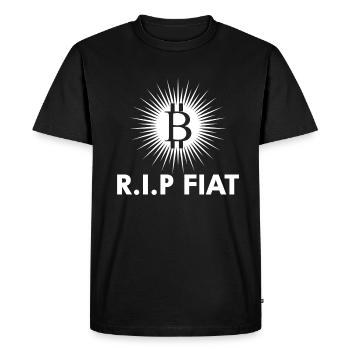 Bitcoin - T-shirt Premium bio Homme - noir - Devant - Nico (187cm)