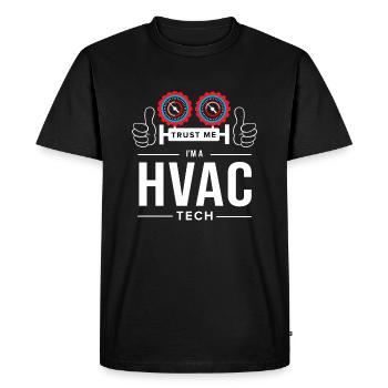 HVAC Technician Hvac Tech Heating Ventilation - Men's Premium Organic T-Shirt - black - Front - Nico (187cm)