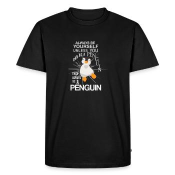 Soyez toujours vous-même Penguin Bird Glace arctique froide - T-shirt Premium bio Homme - noir - Devant - Nico (187cm)