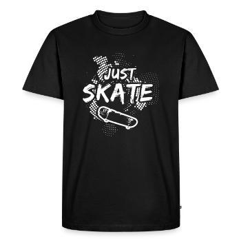 Just Skate Skateboarding Skateboard Boarders Gift - Men's Premium Organic T-Shirt - black - Front - Nico (187cm)