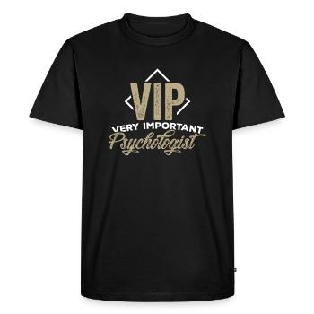 Psychologue Psychologue Thérapeute Psychothérapeute - T-shirt Premium bio Homme - noir - Devant - Nico (187cm)