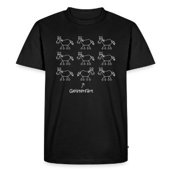 Ghost Driver, Ghost-difhes, Färt, Highway, Drive - Men's Premium Organic T-Shirt - black - Front - Nico (187cm)
