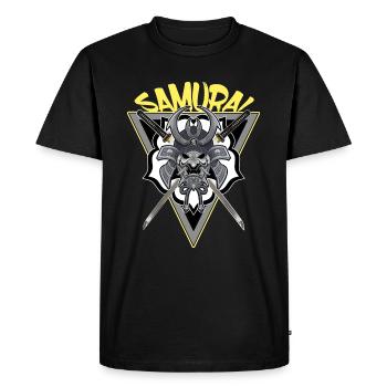 Samurai Ninja Warrior Helmet and Katana - Men's Premium Organic T-Shirt - black - Front - Nico (187cm)