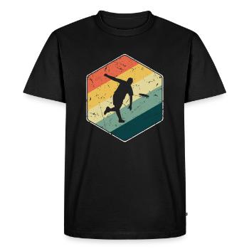 Disc Golf Player Disc Golf Disc Golfer - Men's Premium Organic T-Shirt - black - Front - Nico (187cm)