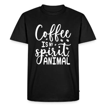 Coffee Is My Spirit Animal - Coffee Saying - Men's Premium Organic T-Shirt - black - Front - Nico (187cm)