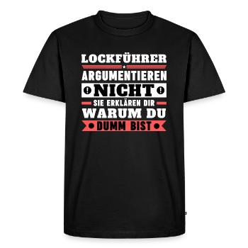 Les leaders de l’appât ne discutent pas - T-shirt Premium bio Homme - noir - Devant - Nico (187cm)