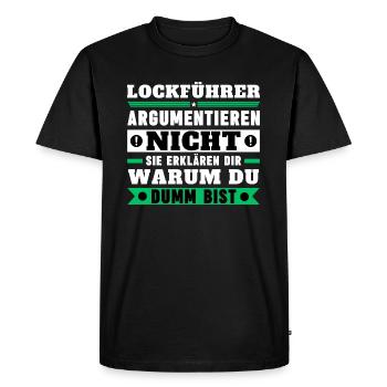 Les dirigeants de leurre ne discutent pas - T-shirt Premium bio Homme - noir - Devant - Nico (187cm)