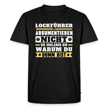 Les dirigeants de leurre ne discutent pas - T-shirt Premium bio Homme - noir - Devant - Nico (187cm)