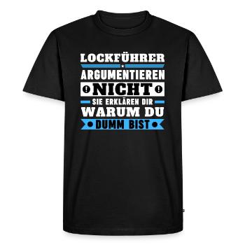 Les dirigeants de leurre ne discutent pas - T-shirt Premium bio Homme - noir - Devant - Nico (187cm)