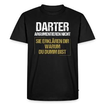 Les dards ne se disputent pas - T-shirt Premium bio Homme - noir - Devant - Nico (187cm)