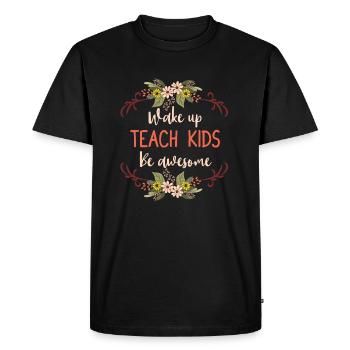 professeur - T-shirt Premium bio Homme - noir - Devant - Nico (187cm)