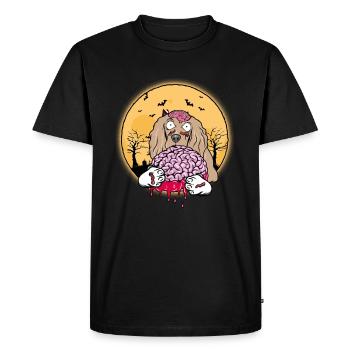 Cocker Spaniel Halloween Chien Zombie Cadeau - T-shirt Premium bio Homme - noir - Devant - Nico (187cm)