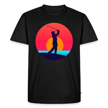 golf - T-shirt Premium bio Homme - noir - Devant - Nico (187cm)