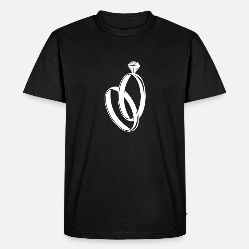Hochzeit - Männer Premium Bio T-Shirt - Schwarz