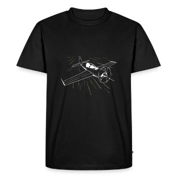 Avion pilote pilote - T-shirt Premium bio Homme - noir - Devant - Nico (187cm)