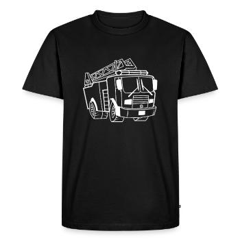 fire Department - Men's Premium Organic T-Shirt - black - Front - Nico (187cm)