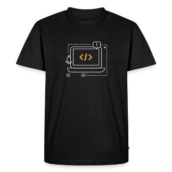 programmeur - T-shirt Premium bio Homme - noir - Devant - Nico (187cm)