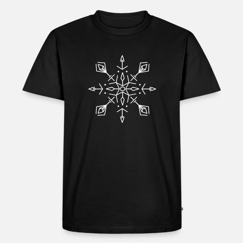 Winter - Männer Premium Bio T-Shirt - Schwarz