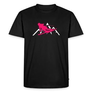 hiver - T-shirt Premium bio Homme - noir - Devant - Nico (187cm)