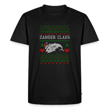 Angeln Angler Weihnachten Fischen Fischer Fisch - Männer Premium Bio T-Shirt - Schwarz - Vorne - Nico (187cm)