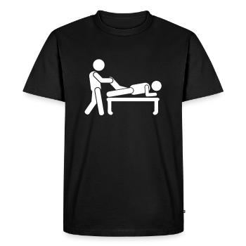 physiothérapeute - T-shirt Premium bio Homme - noir - Devant - Nico (187cm)