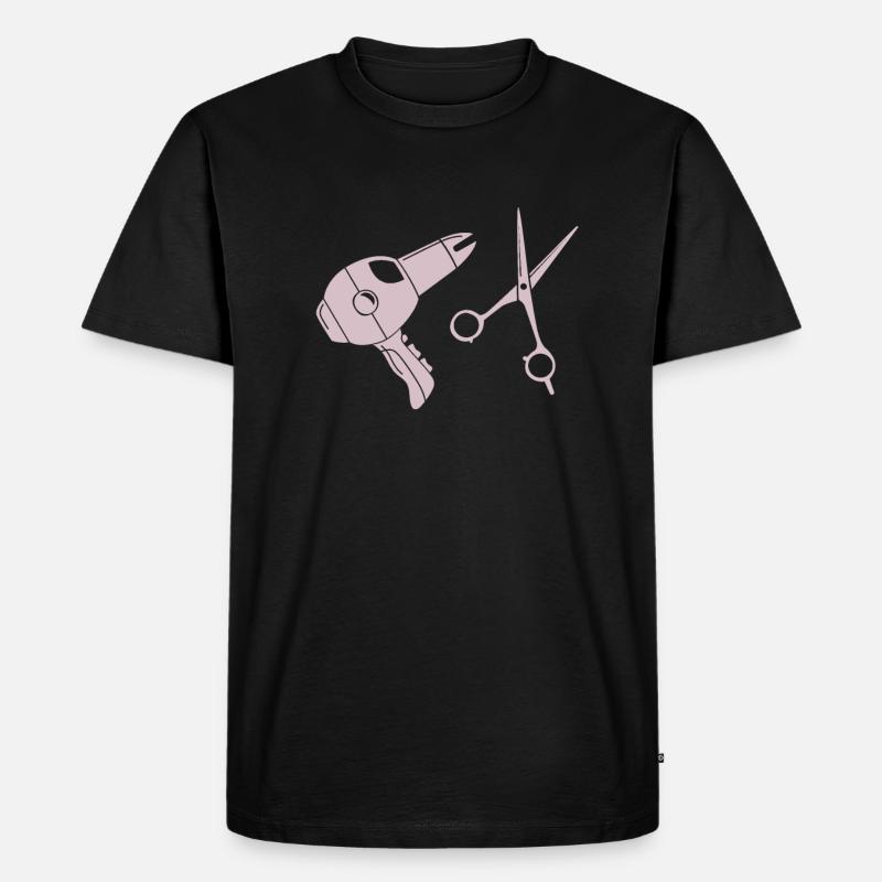 Friseur - Männer Premium Bio T-Shirt - Schwarz