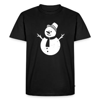 Hiver - T-shirt Premium bio Homme - noir - Devant - Nico (187cm)