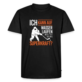 Eis Puck Mannschaft Eishockey Hockey Hockeyfan - Männer Premium Bio T-Shirt - Schwarz - Vorne - Nico (187cm)