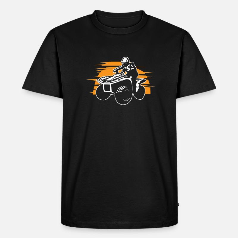 Quad - Männer Premium Bio T-Shirt - Schwarz