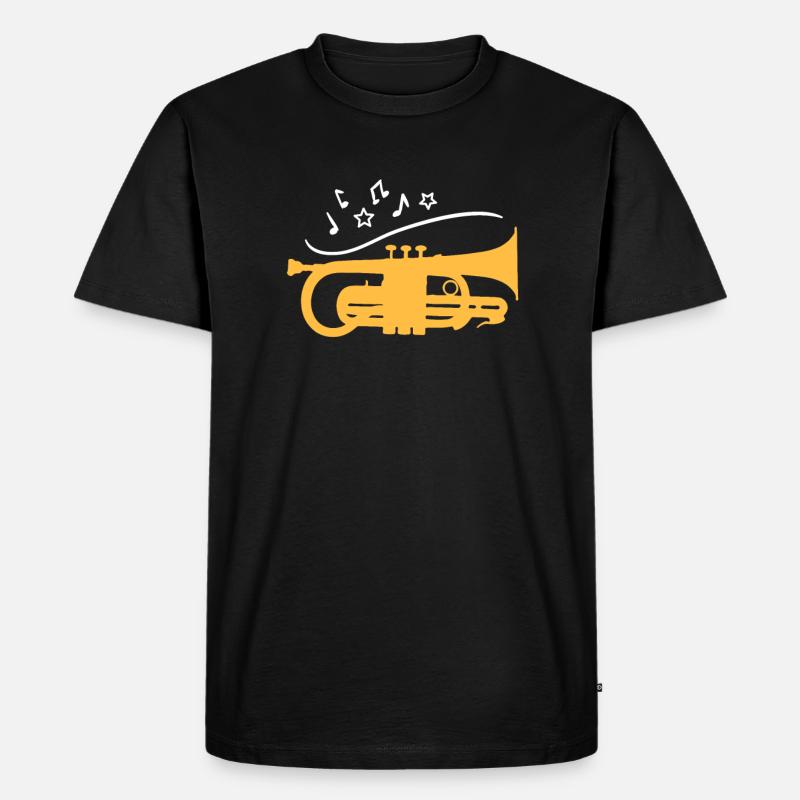 wind instrument - Men's Premium Organic T-Shirt - black