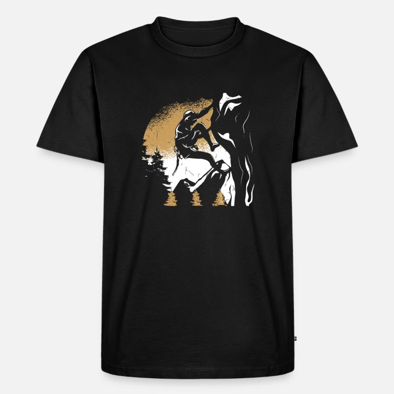 Klettern - Männer Premium Bio T-Shirt - Schwarz
