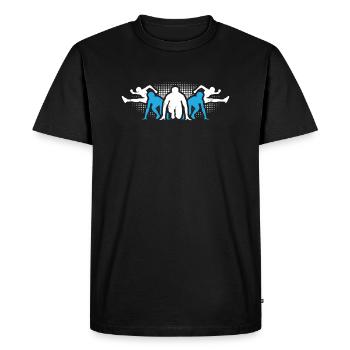 athletics - Men's Premium Organic T-Shirt - black - Front - Nico (187cm)