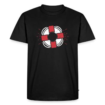 bouée de sauvetage - T-shirt Premium bio Homme - noir - Devant - Nico (187cm)