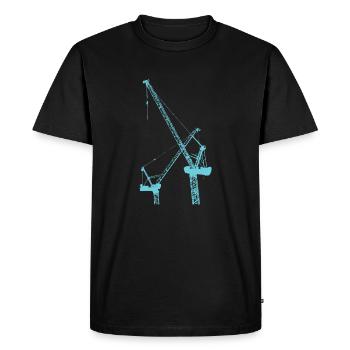 travailleur de la construction - T-shirt Premium bio Homme - noir - Devant - Nico (187cm)
