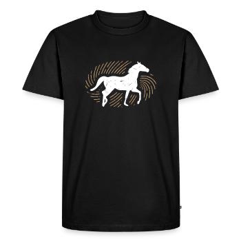 Équitation - T-shirt Premium bio Homme - noir - Devant - Nico (187cm)