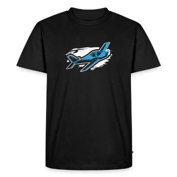 Model flight - Men's Premium Organic T-Shirt - black - Front - Nico (187cm)